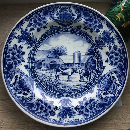 ТАРКЛКА   .. БЕЛАРУСКАЯ ВЁСКА ..  настенная  Regina  Delfts blauw Handwerk Holland