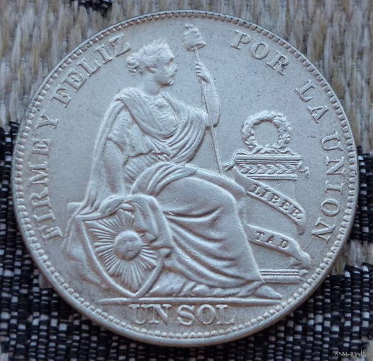 Перу 1 соль 1934 года. Серебро. Сторгуй за свою цену, предложи обмен! Y75