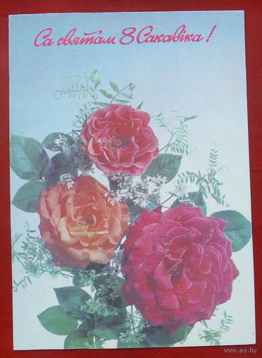 Са святам 8 сакавiка. Чистая. Дергилева. 1992 года. 1047.