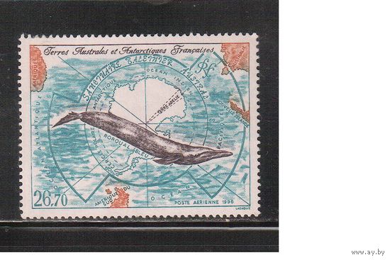 Французские Антарктические Территории-1996(Мих.353) , ** , Морская Фауна,Киты(одиночка)