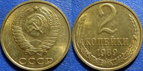 2 копейки 1989 года. Чекан ММД. аUNC.