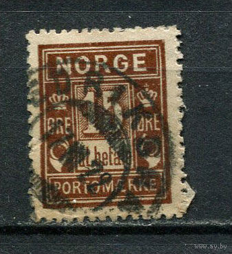 Норвегия - 1889/1915 - Цифры 15 О. Portomarken - [Mi.4p IIA] - 1 марка. Гашеная.  (Лот 44GL)-T2P43