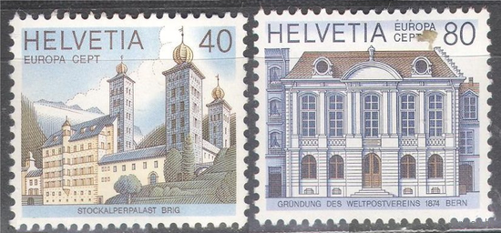 Швейцария 1978 Michel 1128 - 1129  MNН Европа СЕРТ Архитектура\\АМ
