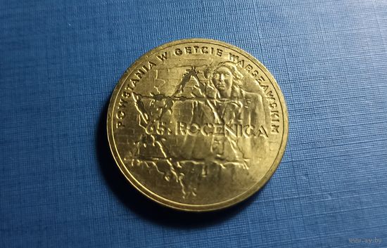 2 злотых 2008. 65 лет восстанию в Варшавском гетто.