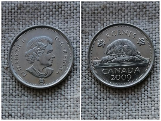 Канада 5 центов 2009