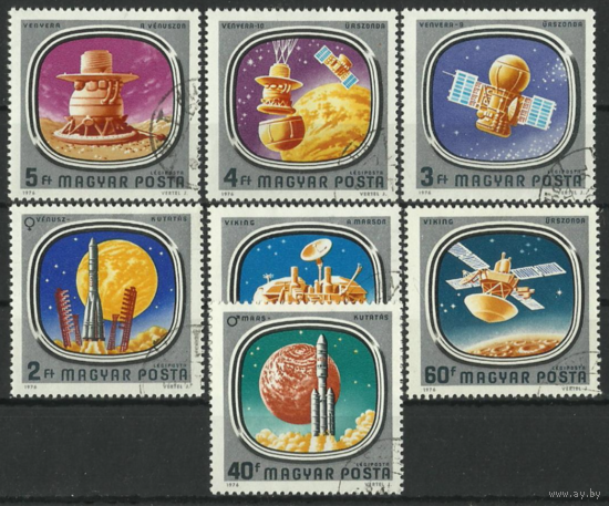 ВЕНГРИЯ 1976 3148-3154 КОСМОС ПРОЕКТ ВИКИНГ-1 Проект Венера