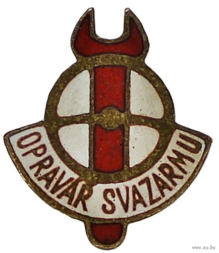 ЧССР. Знак Юный механик  SVAZARM Союз содействия армии ЧССР - аналог ДОСААФ