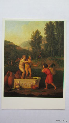 Реберг. Амур и Бахус, делающие вино. Издание Германии