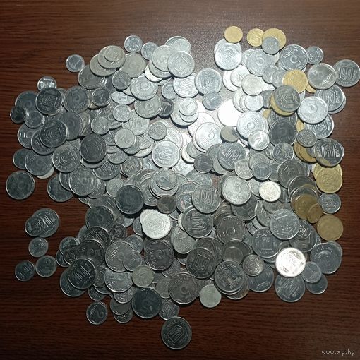 Монеты Украины, около 370 шт. лот с рубля