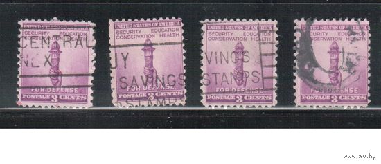 США-1940, (Мих.497), гаш.   , Национальная безопасность, Факел , цена за 1 м на выбор