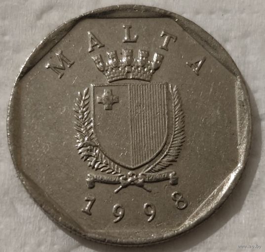 Мальта 5 центов, 1998 (14-4-5)