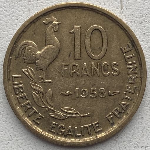 Франция 10 франков 1958 г.