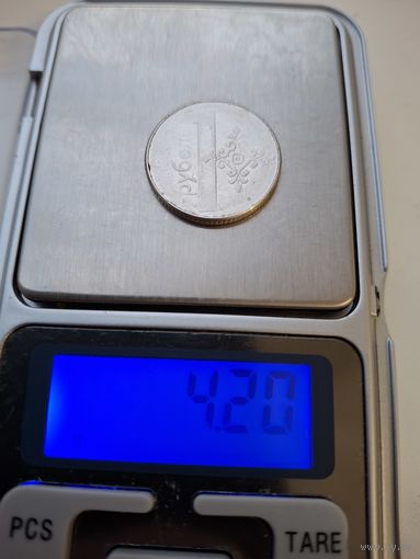 1рубль тонкий + непрочекан.