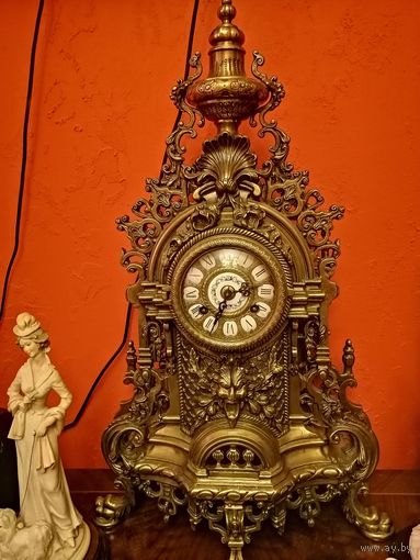 Большие каминные  часы 68 см 10.5 кг