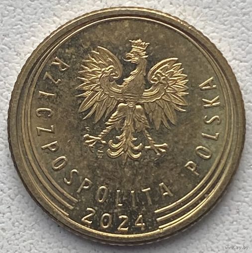 Польша 1 грош 2024 г.