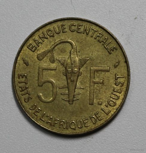 Западная Африка, 5 франков, 1985 год