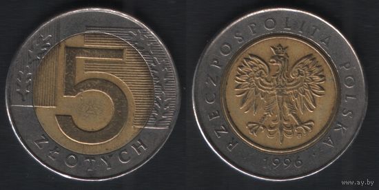 Польша y284 5 злотых 1996 год (mw) (_alb2