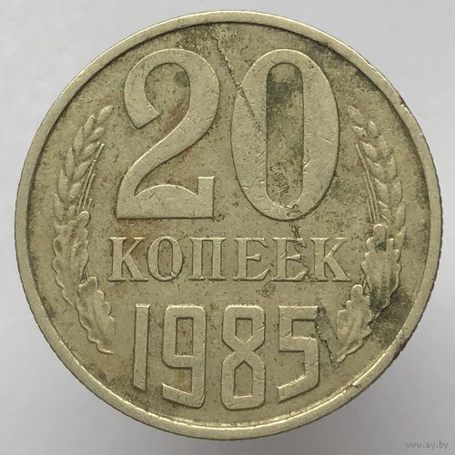 Брак "Расслоение" # - 20  копеек 1985 г.