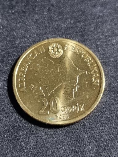 Азербайджан 20 гяпиков 2021 Unc