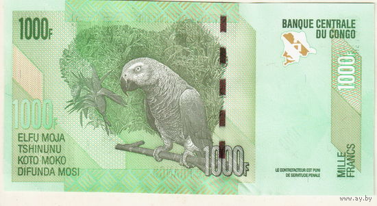 Конго 1000 франков 2013
