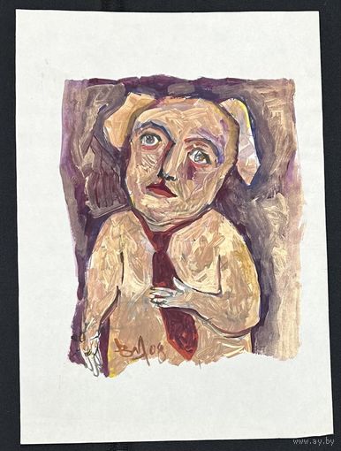 Акулов В.И "От души",2008г.Бумага,акрил.Размер 59,5х42 см.