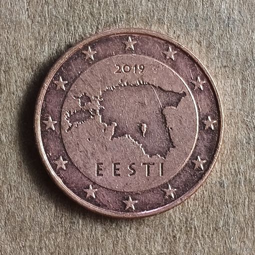 Эстония 1 евроцент, 2019 г., KM# 61