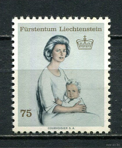 Лихтенштейн - 1965 - Принцесса Джина - (с повреждением клея и пятном) - [Mi. 459] - полная серия - 1 марка. MNH.  (Лот 83HP)-T2P44