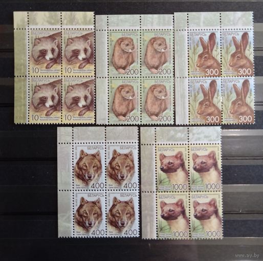 Беларусь 2008, 11-й стандарт, Дикие животные, фауна, серия в квартах, офсет, КМ 733/37
