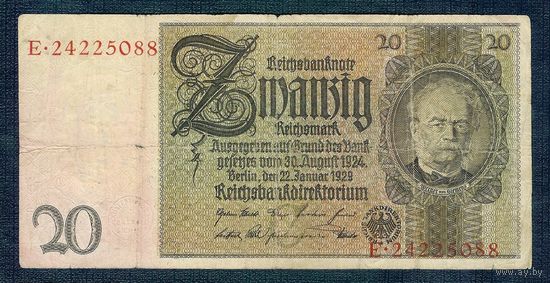 Германия, 20 марок (1924) 1929 год.