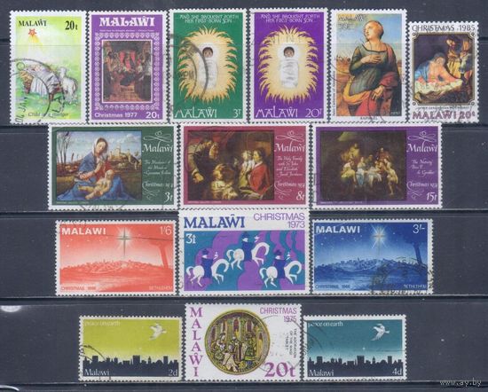 [2767] Малави. Рождество.Искусство.Живопись и другое. 15 гашеных марок.