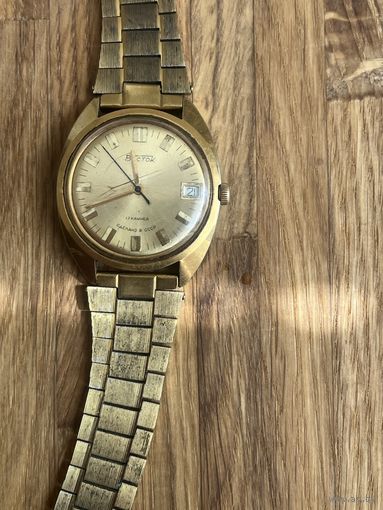 Часы Восток позолоченые АУ 10= и браслет