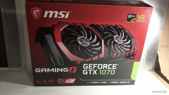 Коробка от видеокарты MSI  GF GTX 1070 GAMING X 8G
