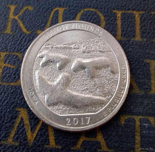 25 центов (квотер) 2017 P США. Парки. Эффиджи-Маундз #01