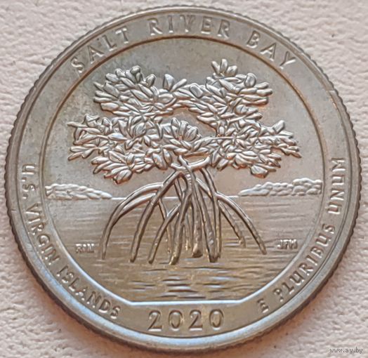 США 25 центов (квотер) 2020 D Salt River Bay U.S. Virgin Islands