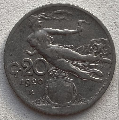 Италия 20 чентезимо 1920 г.