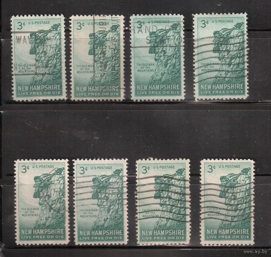США-1955, (Мих.689), гаш. , Монумент "Старик в горах", (одиночка), ,цена за 1 м на выбор