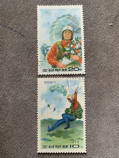 КНДР 1975. Парашютный спорт