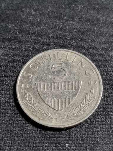 Австрия 5 шиллингов 1986