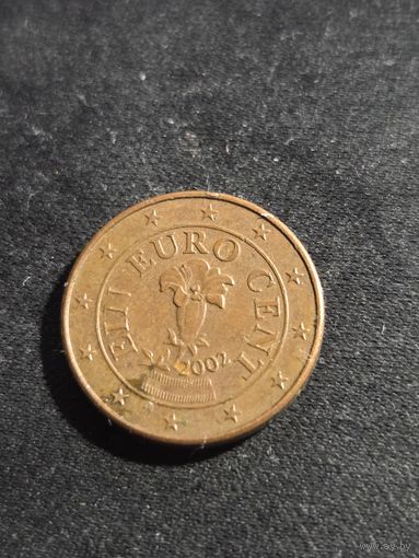 Австрия 1 евроцент 2002