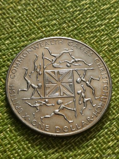 Новая Зеландия 1 доллар 1974 г ( Спортивные игры Содружества
