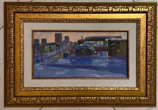 Казак О.И "Мой Минск", 1967г. К/М.Размер 17х34,5 см.
