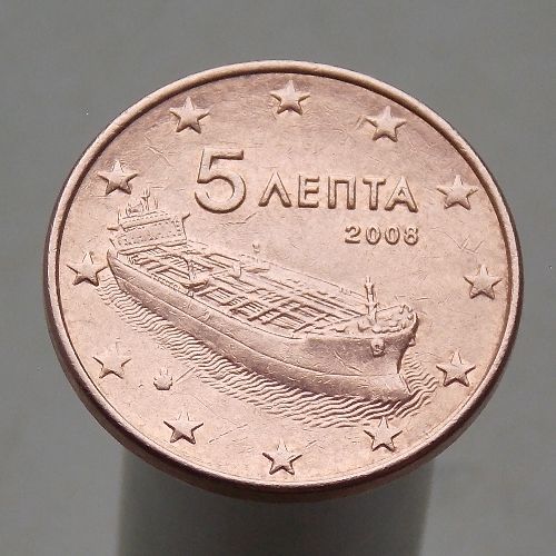 Греция 5 евроцентов 2008