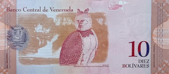 Werty71 Венесуэла 10 боливара 2009 UNC банкнота