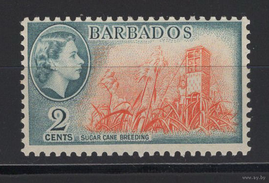 Барбадос / Barbados 1953** Сахарный тросник, Елизавета II (Mi#204)