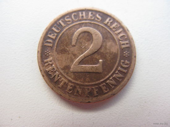 2 пфеннига 1924 D. ( редкость )