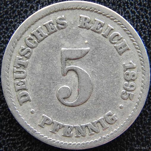 YS: Германия, Рейх, 5 пфеннигов 1895F, KM# 11