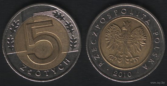 Польша y284 5 злотых 2010 год (mw) (_alb2