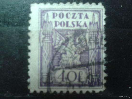 Польша 1919 Стандарт, герб 40 фенигов