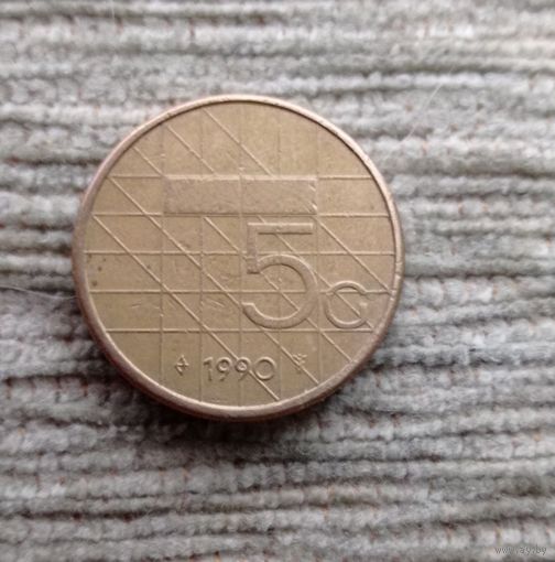 Werty71 Нидерланды 5 гульденов 1990