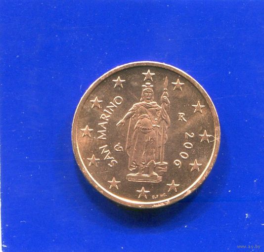 Сан Марино 2 евроцента 2006 UNC
